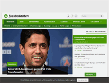 Tablet Screenshot of fussballdaten.de